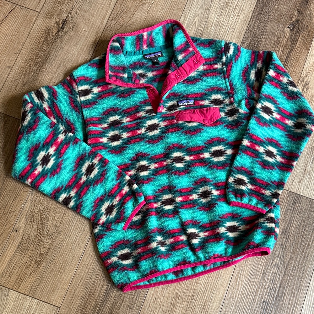 Patagonia Synchilla Multicolor Patterned Pullover - Size Small